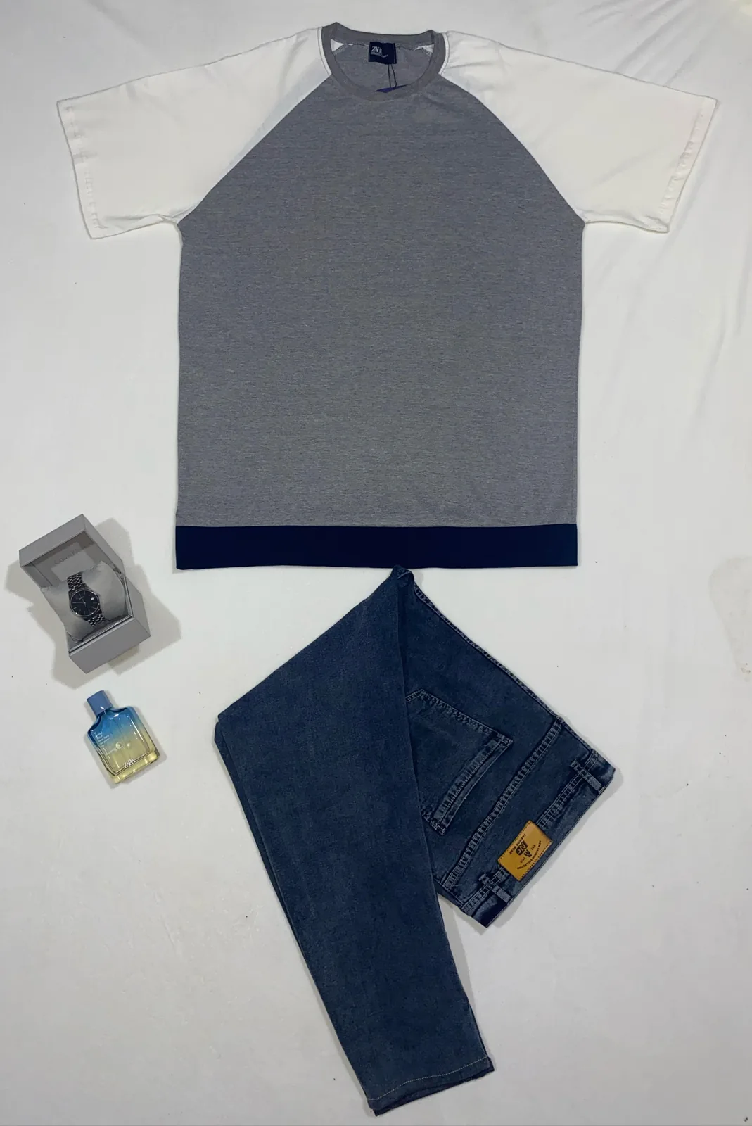Gray Matter & dark blue Cotton oversize T-Shirt