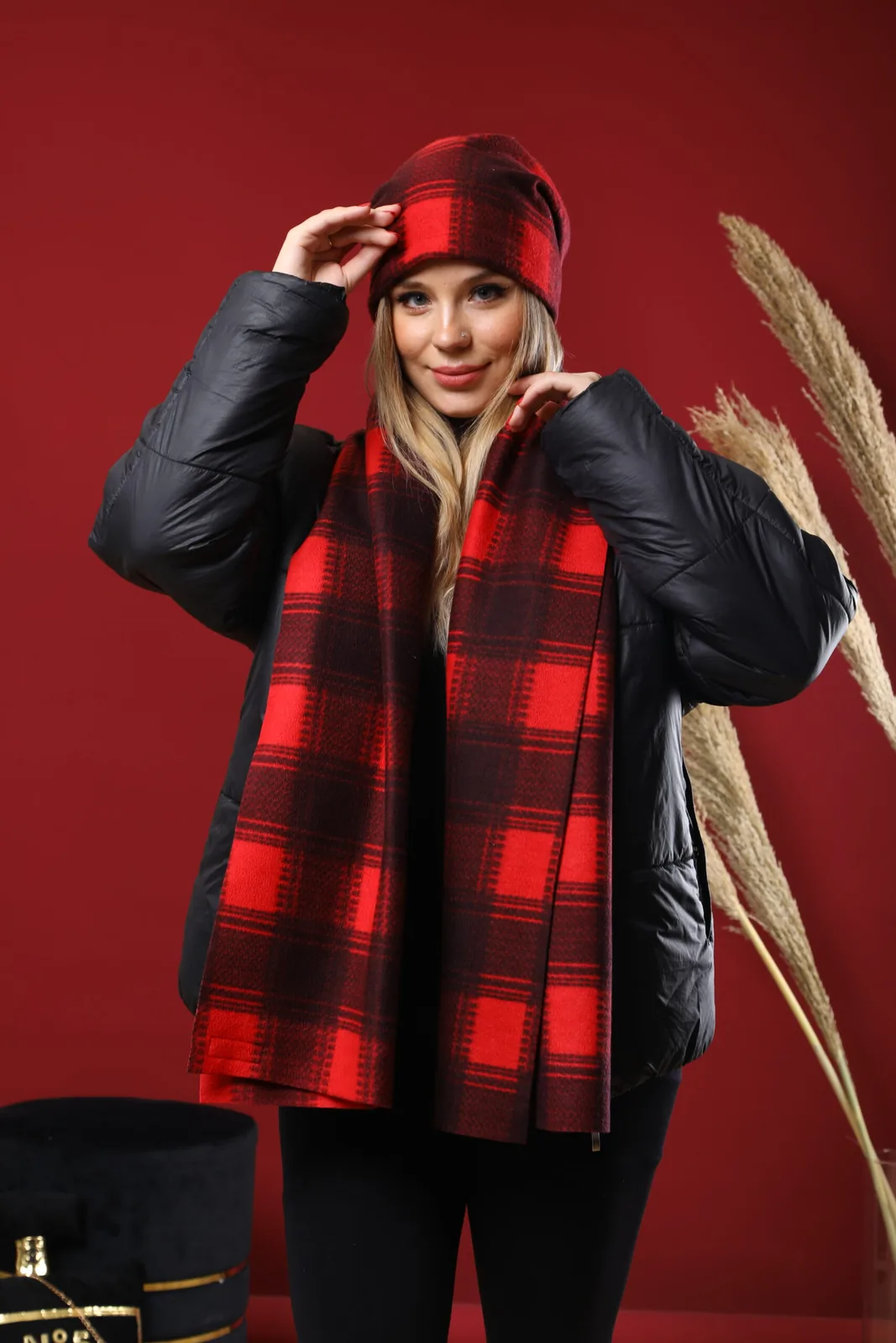 Red Carouh Scarf